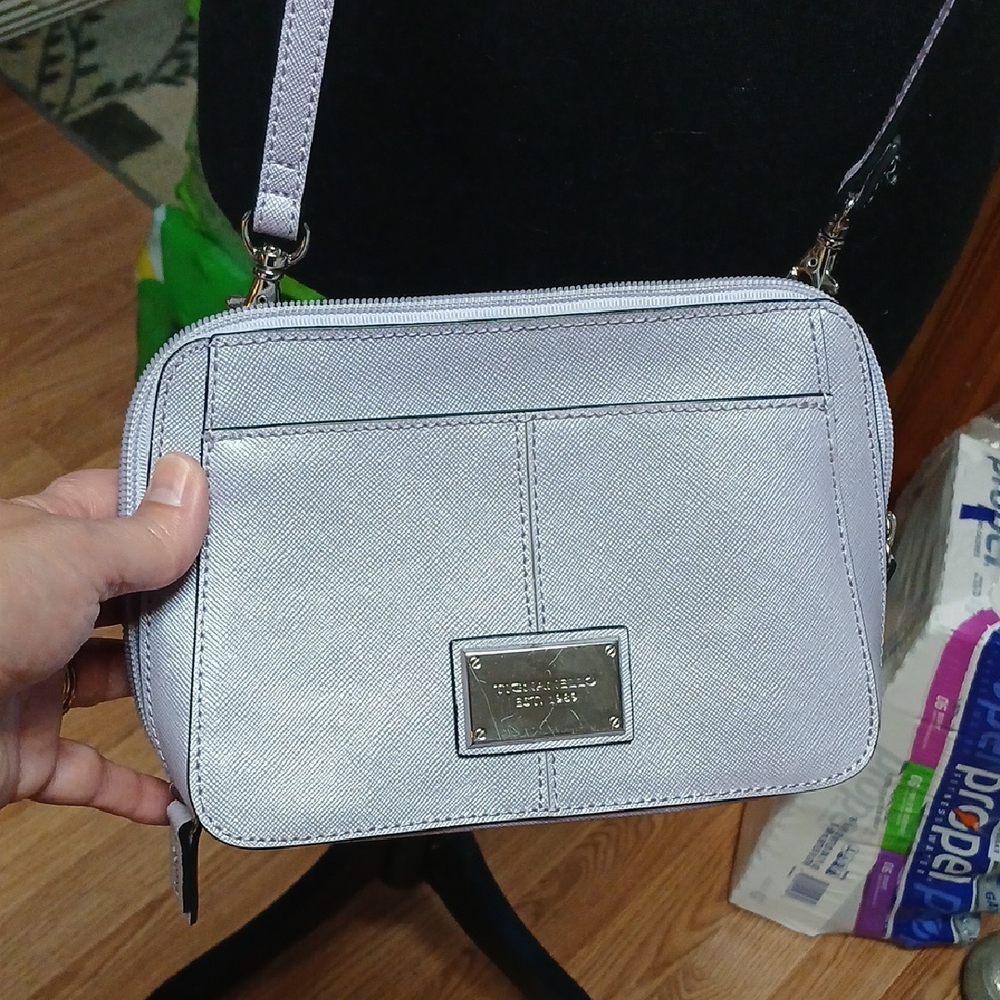 Tignanello Silver Crossbody Bag